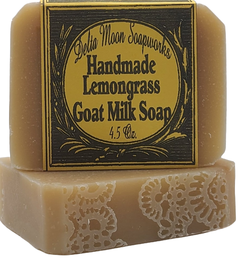 Lemongrass Goat Milk Soap, essential oil, fast shipping