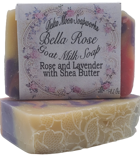 Bella Rose Goat Milk Soap, Ready to ship, Lavender and Rose