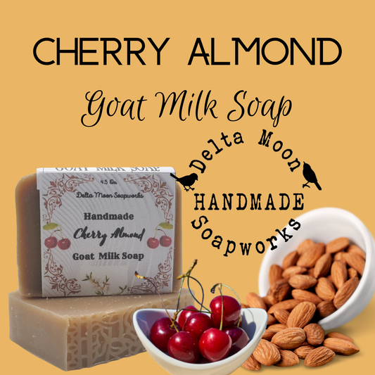 Cherry Almond Goat Milk Soap, Ready To Ship