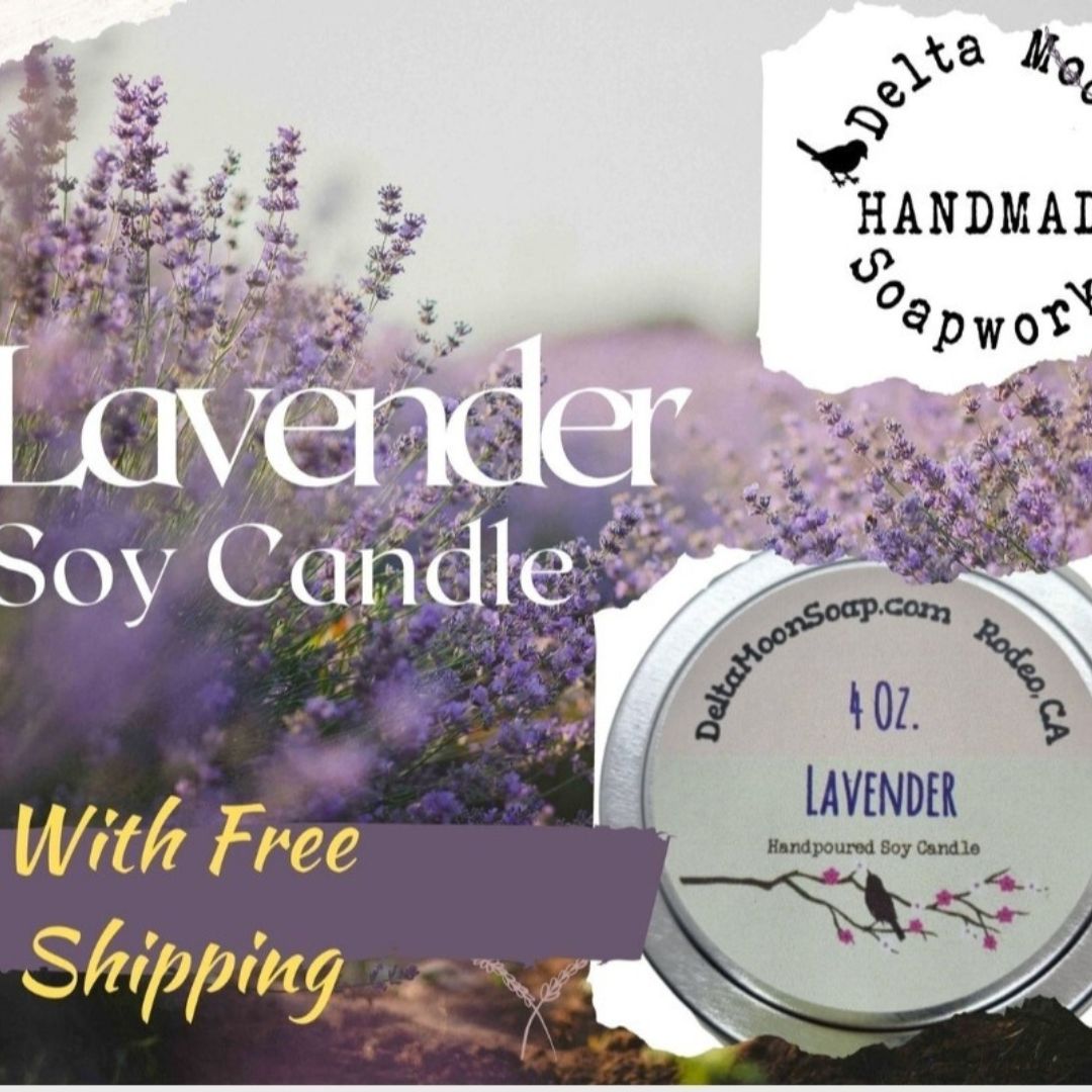 Lavender Soy Candle, Ready to ship
