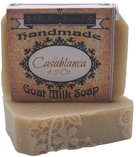 Casablanca Goat Milk Soap, Lavender, Tea Tree, Orange Essential Oils, Kaolin Clay