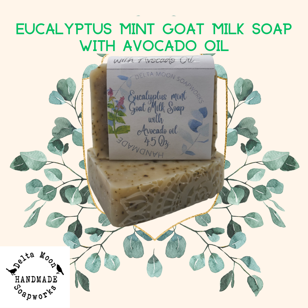 Eucalyptus Mint Goat Milk Soap, Ready to ship