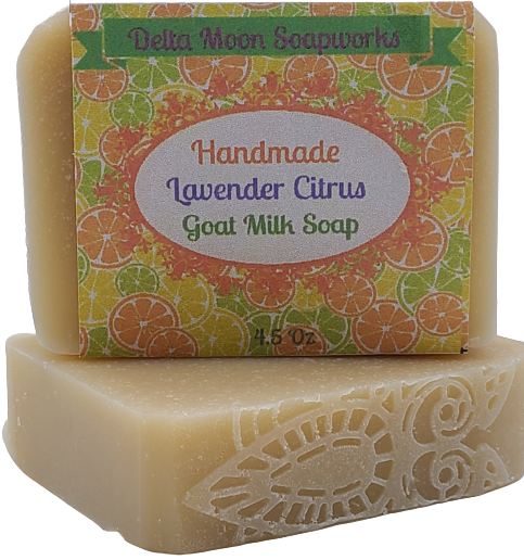 Lavender Citrus Goat Milk Soap, ready to ship