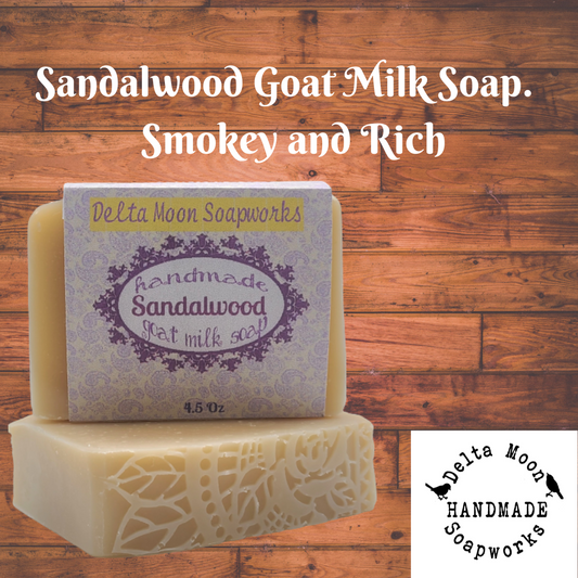 Sandalwood Goat Milk Soap, Ready To Ship