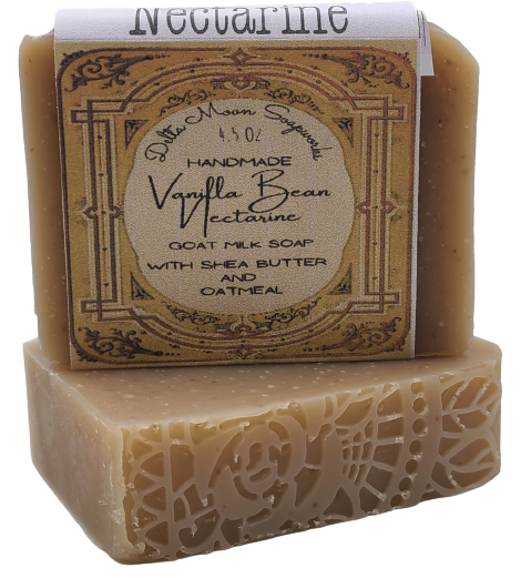 Vanilla Bean Nectarine Goat Milk Soap, Ready to ship